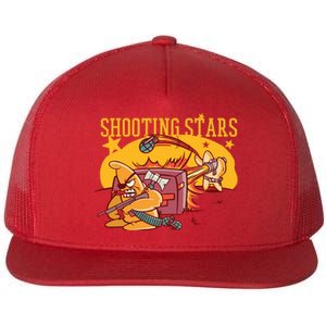 Shooting Stars Pun Flat Bill Trucker Hat