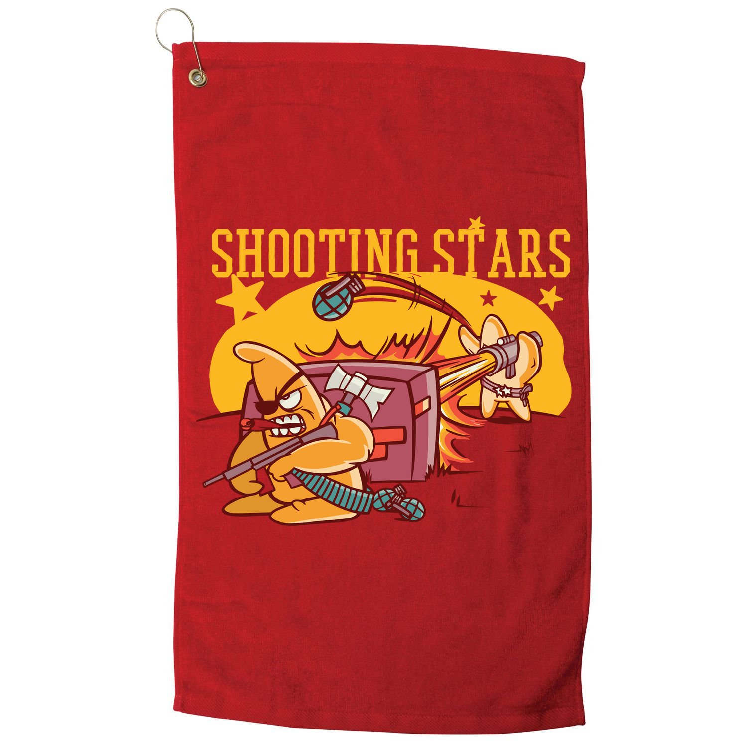 Shooting Stars Pun Golf Towel