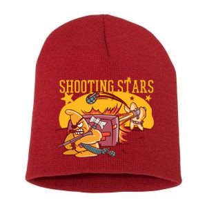 Shooting Stars Pun Short Acrylic Beanie