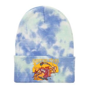 Shooting Stars Pun Tie Dye 12in Knit Beanie