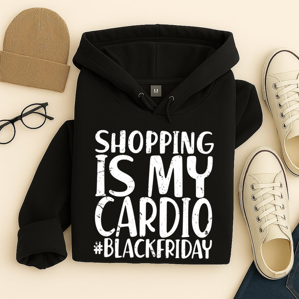 Shopping Is My Cardio Black Friday Hoodie