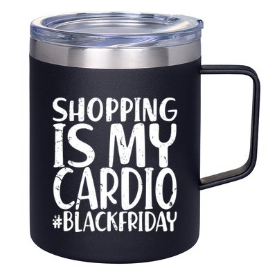 Shopping Is My Cardio Black Friday 12oz Stainless Steel Coffee Mug