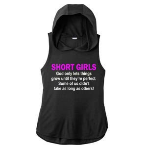 Short Girls Are Perfect Ladies PosiCharge Tri-Blend Wicking Draft Hoodie Tank