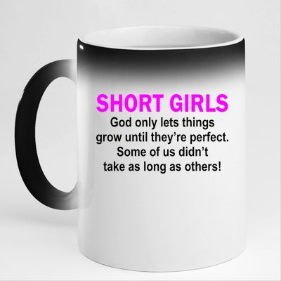 Short Girls Are Perfect 11oz Black Color Changing Mug