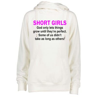 Short Girls Are Perfect Womens Funnel Neck Pullover Hood