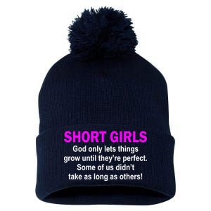 Short Girls Are Perfect Pom Pom 12in Knit Beanie