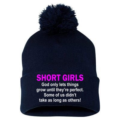 Short Girls Are Perfect Pom Pom 12in Knit Beanie