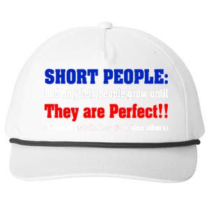 Short People God Only Lets People Grow Until They Are Perfect Snapback Five-Panel Rope Hat