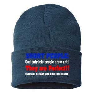 Short People God Only Lets People Grow Until They Are Perfect Sustainable Knit Beanie