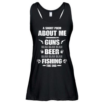 Short Poem Guns Beer Fishing Ladies Essential Flowy Tank