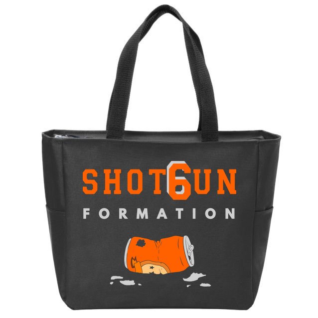 Shotgun Formation Cleveland Football Zip Tote Bag