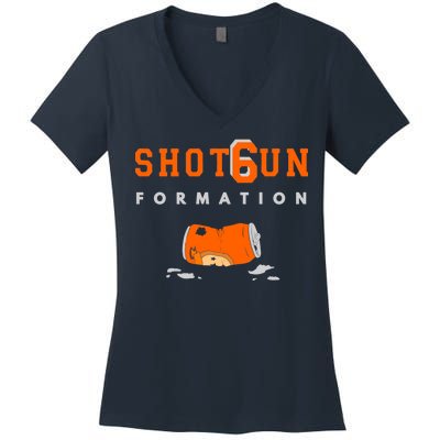 Shotgun Formation Cleveland Football Women's V-Neck T-Shirt