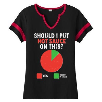 Should I Put Hot Sauce On This Pie Chart Ladies Halftime Notch Neck Tee