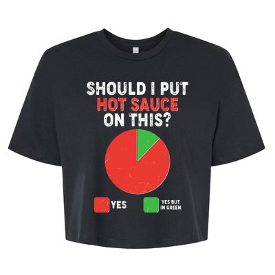 Should I Put Hot Sauce On This Pie Chart Bella+Canvas Jersey Crop Tee