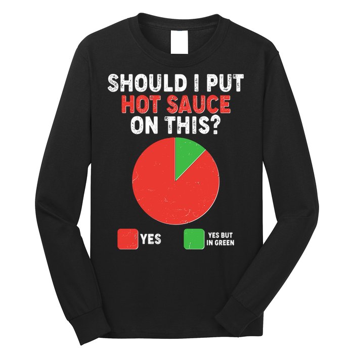 Should I Put Hot Sauce On This Pie Chart Long Sleeve Shirt