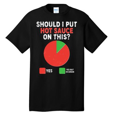 Should I Put Hot Sauce On This Pie Chart Tall T-Shirt