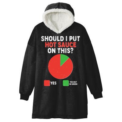 Should I Put Hot Sauce On This Pie Chart Hooded Wearable Blanket