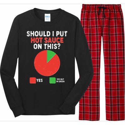 Should I Put Hot Sauce On This Pie Chart Long Sleeve Pajama Set