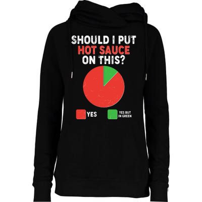 Should I Put Hot Sauce On This Pie Chart Womens Funnel Neck Pullover Hood