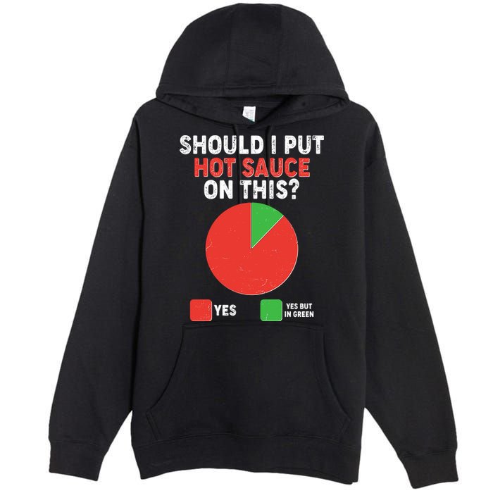 Should I Put Hot Sauce On This Pie Chart Premium Pullover Hoodie