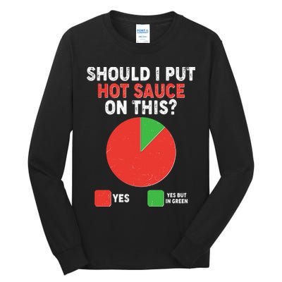Should I Put Hot Sauce On This Pie Chart Tall Long Sleeve T-Shirt