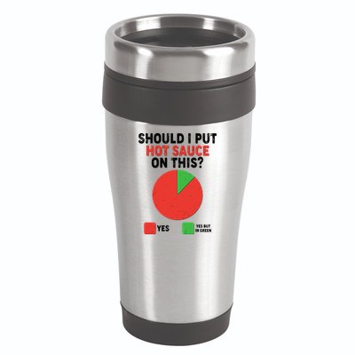 Should I Put Hot Sauce On This Pie Chart 16oz Travel Tumbler