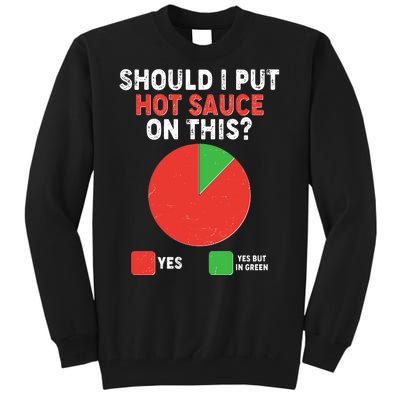 Should I Put Hot Sauce On This Pie Chart Tall Sweatshirt