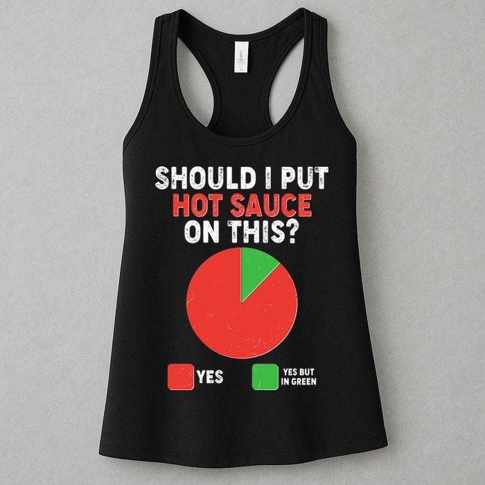Should I Put Hot Sauce On This Pie Chart Womens Tank Top