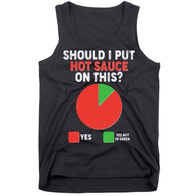 Should I Put Hot Sauce On This Pie Chart Tank Top