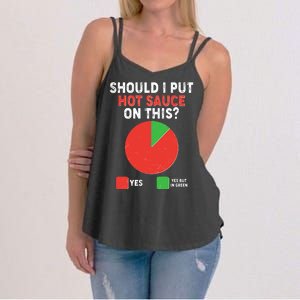 Should I Put Hot Sauce On This Pie Chart Women's Strappy Tank