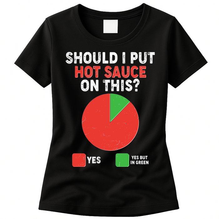Should I Put Hot Sauce On This Pie Chart Womens T-Shirt
