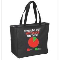 Should I Put Hot Sauce On This Pie Chart Zip Tote Bag