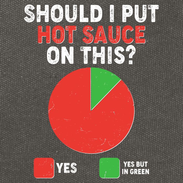 Should I Put Hot Sauce On This Pie Chart Cotton Canvas Backpack