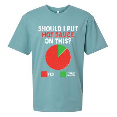 Should I Put Hot Sauce On This Pie Chart Sueded Cloud Jersey T-Shirt