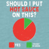 Should I Put Hot Sauce On This Pie Chart Sueded Cloud Jersey T-Shirt