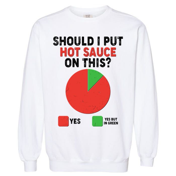 Should I Put Hot Sauce On This Pie Chart Garment-Dyed Sweatshirt