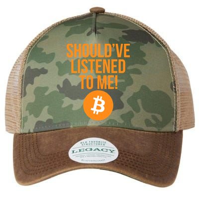 Should've Listened To Me Funny Bitcoin Legacy Tie Dye Trucker Hat