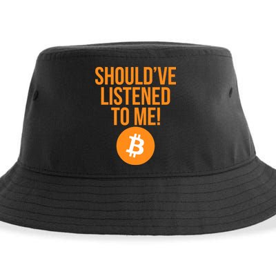 Should've Listened To Me Funny Bitcoin Sustainable Bucket Hat