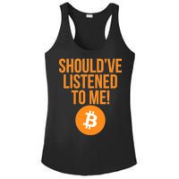 Should've Listened To Me Funny Bitcoin Ladies PosiCharge Competitor Racerback Tank