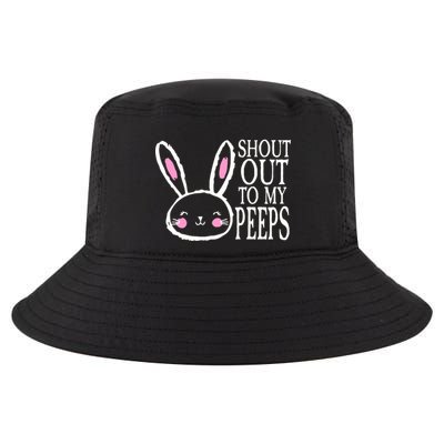 Shout Out To My Peeps Funny Easter Bunny Design Cool Comfort Performance Bucket Hat