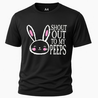 Shout Out To My Peeps Funny Easter Bunny Design Performance Shirt