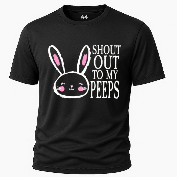 Shout Out To My Peeps Funny Easter Bunny Design Performance Shirt