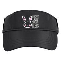 Shout Out To My Peeps Funny Easter Bunny Design Adult Drive Performance Visor