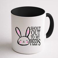 Shout Out To My Peeps Funny Easter Bunny Design Mug