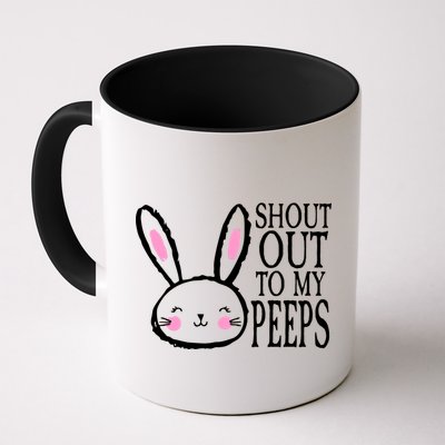 Shout Out To My Peeps Funny Easter Bunny Design Mug