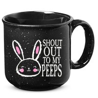 Shout Out To My Peeps Funny Easter Bunny Design 15oz Campfire Ceramic Mug