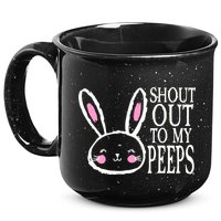 Shout Out To My Peeps Funny Easter Bunny Design 15oz Campfire Ceramic Mug