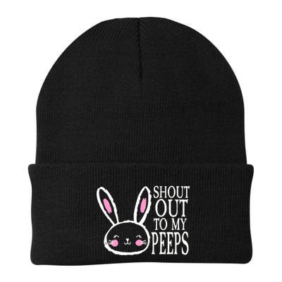 Shout Out To My Peeps Funny Easter Bunny Design Beanie