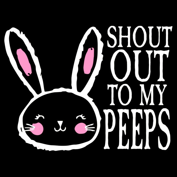 Shout Out To My Peeps Funny Easter Bunny Design Flatbill Hat