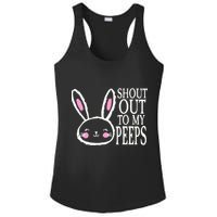 Shout Out To My Peeps Funny Easter Bunny Design Ladies PosiCharge Competitor Racerback Tank
